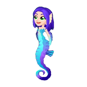 Purple Twilight Seahorse Mermaid